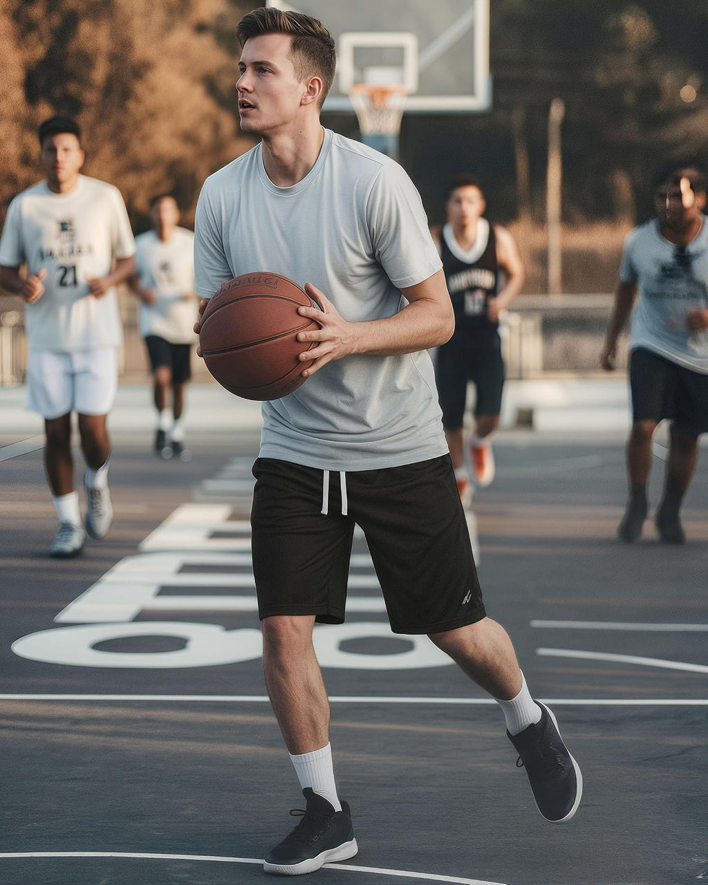 Men's Athletic Shorts Quick Dry Loose-Fit