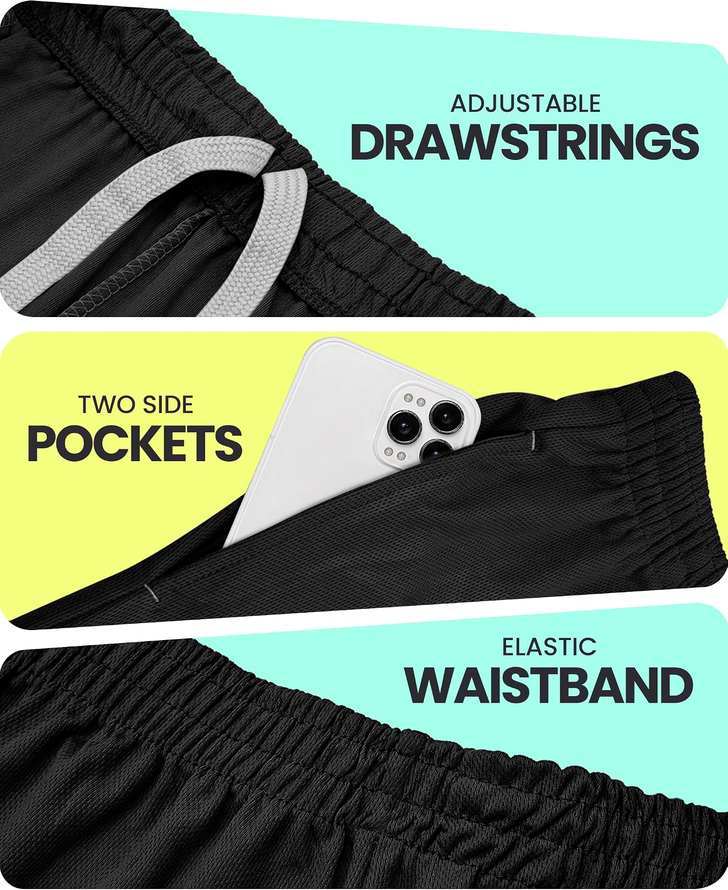 Men's Athletic Shorts Quick Dry Loose-Fit