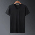 Ayu Men’s Essential V-Neck Tee – Midnight Black