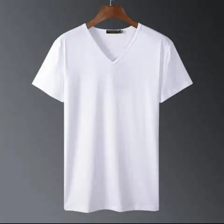 Ayu Men’s Essential V-Neck Tee – Classic White