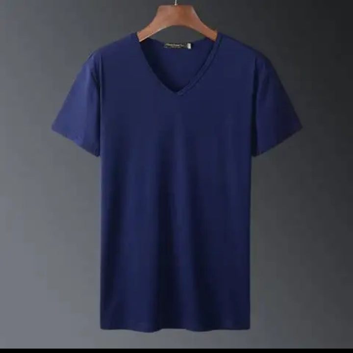 Ayu Men’s Essential V-Neck Tee – Navy Blue